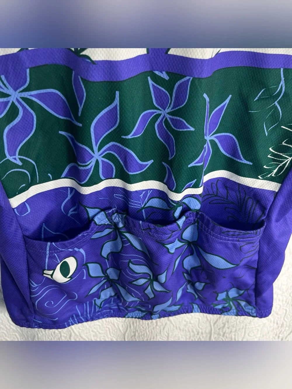 Vintage Y2K Pearl Izumi Pinwheels Bike Jersey Womens Small SS Groovy Cycling Top